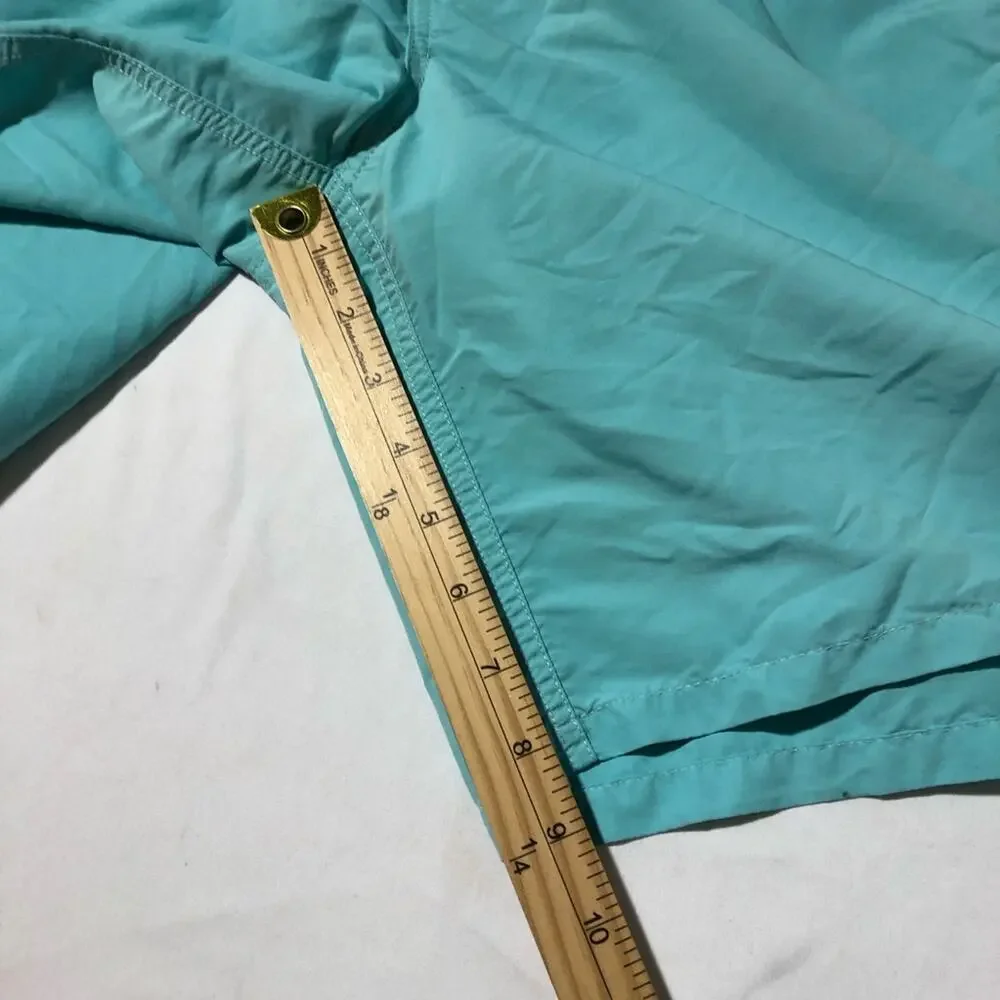 Polo Ralph Lauren mens L bathing suit turquoise blue drawstring waist pockets